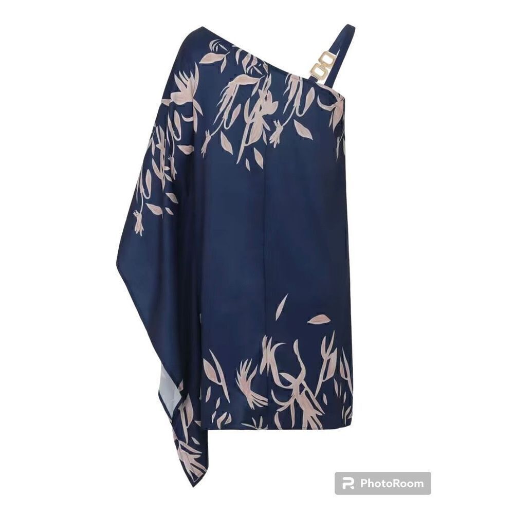 NEW SZ L BOHO FLORAL PRINT CHAIN STRAP DRESS - Picture 3 of 6